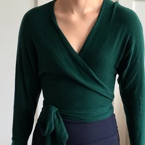 Reformation jeans wrap sweater